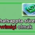 whatsappta sürekli çevrim içi olmak