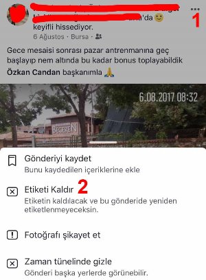 facebook etiket kaldırma